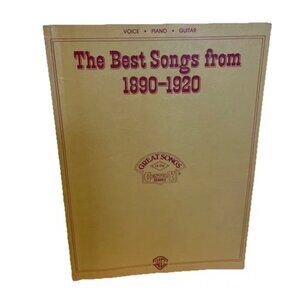 The Best Songs From 1890-1920 Warner Bros. Music Song Book Sheet Music Piano Gui